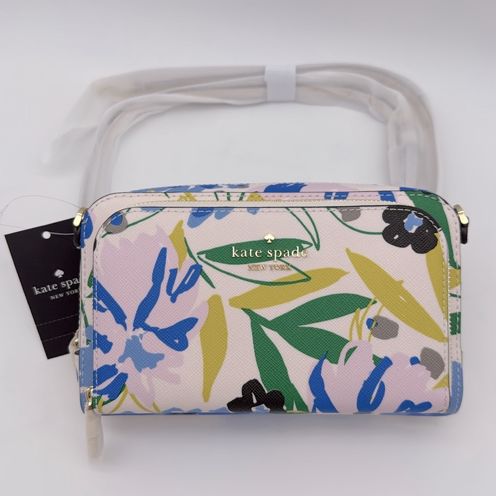 Kate Spade Staci Floral Dual Zip Around Mini Crossbody Festival Floral